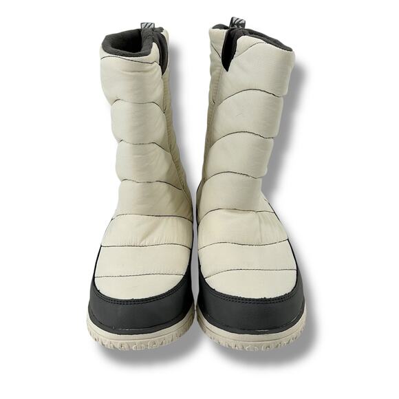 L.L. Bean Ultralight Quilted Insulated Boots Womens Size 8 White Gray Insulated - Picture 5 of 8